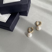 大粒淡水パールの2wayピアス