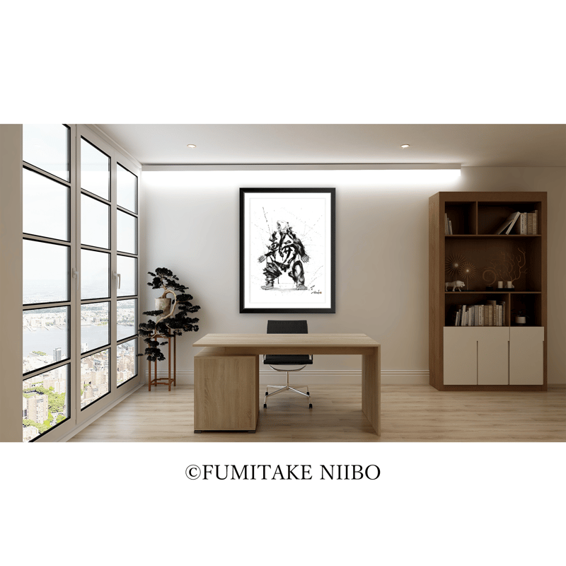 Art Poster “輪×熊” | FUMITAKE NIIBO 新穂文健