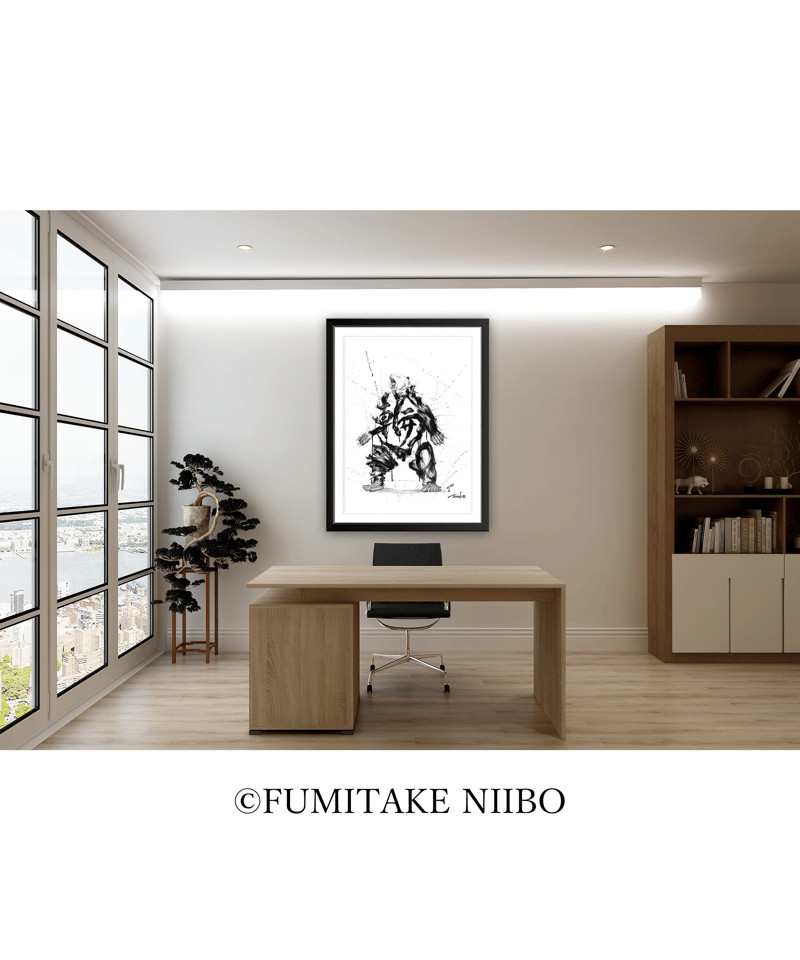 Art Poster “輪×熊” | FUMITAKE NIIBO 新穂文健