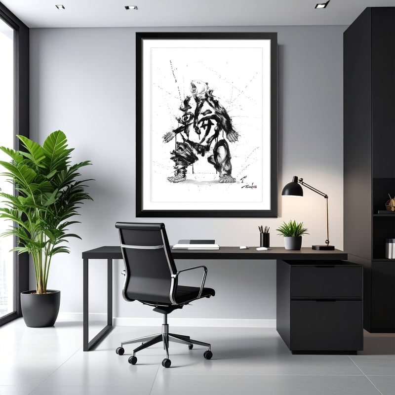 Art Poster “輪×熊” | FUMITAKE NIIBO 新穂文健