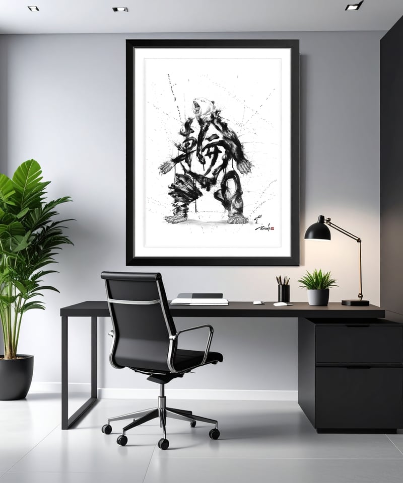 Art Poster “輪×熊” | FUMITAKE NIIBO 新穂文健