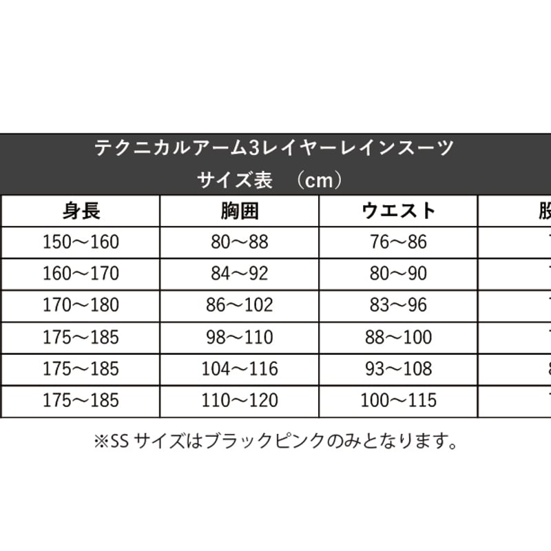 再入荷分 受付中】テクニカルアーム3レイヤーレインスーツ ブラック