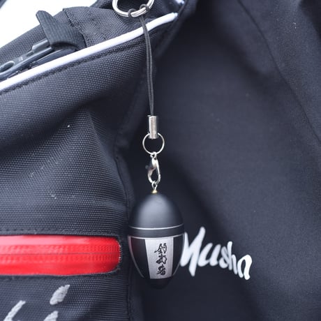 釣武者 ウキストラップ　ブラック×シルバー