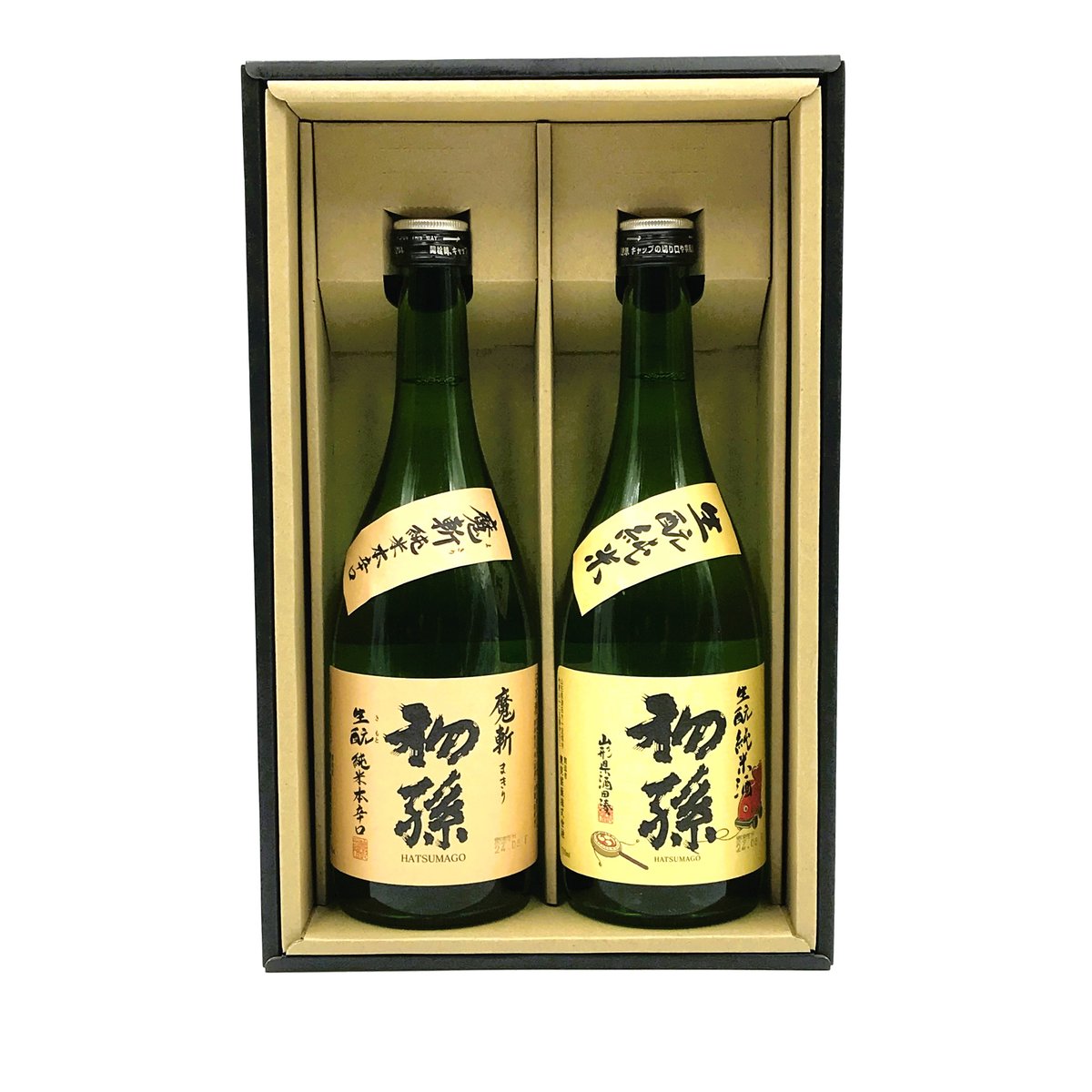 初孫【生酛純米酒 魔斬・純米本辛口】720ml 2本セット ギフト箱入り