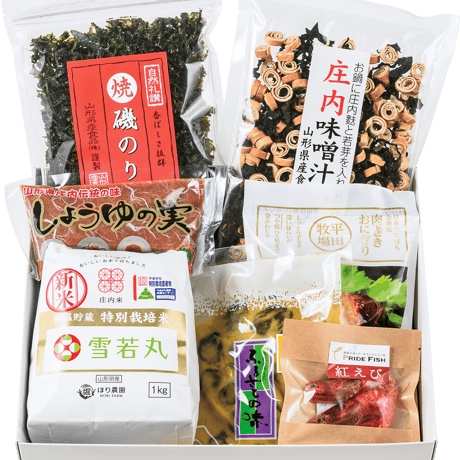 酒田 夢の俱楽オリジナル【ふるさとの味セット】化粧箱入