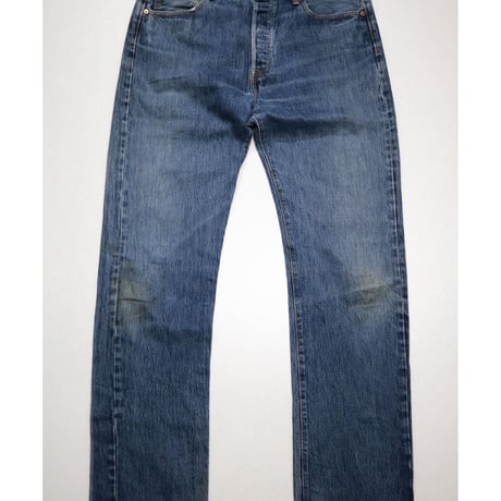used/straight denim pants/Levi's 501 W34
