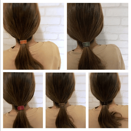 レザーブレスレット ヘアゴム 2WAY