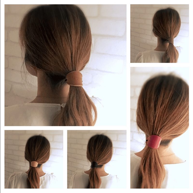 自分だけの”一生のヘアゴム！レザーヘアゴム 革のヘアゴム 名入れ