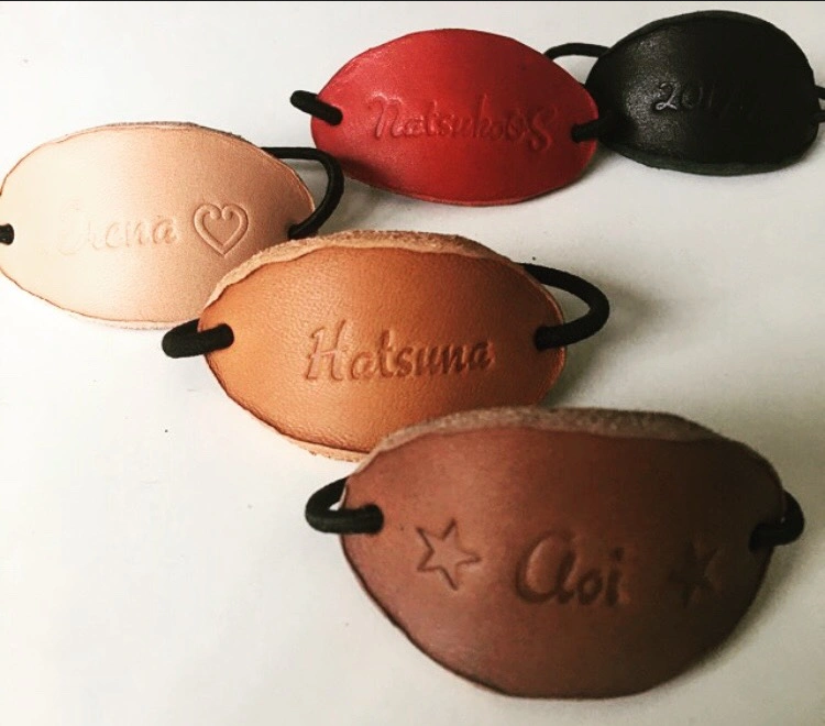 名入れヘアゴム ゆきんこ専用 ねぇ、見て！」名前の入った革のヘアゴム 名入れ 刻印 | natural