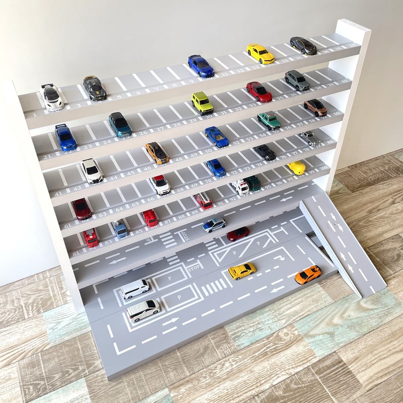 7段 ミニカー収納棚【駐車場・道路柄 溝ありタイプ】2025年10月 7段 ミニカー収納棚【駐車場・道路柄 溝ありタイプ】2025年10月