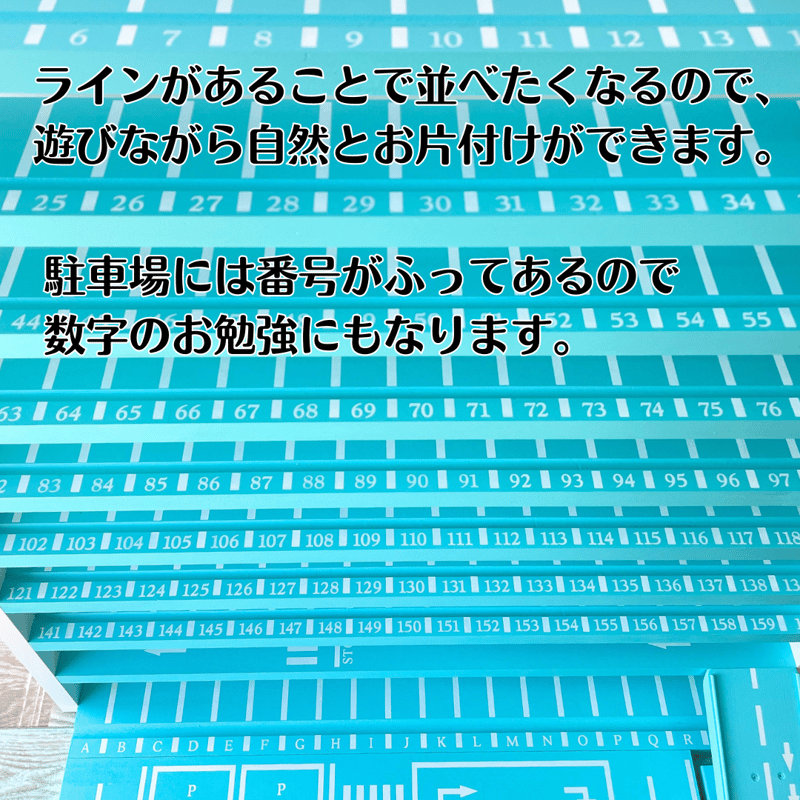 り*ご様 ミニカー用青い木製駐車場棚 4段 ミニカー収納棚【駐車場・道路柄 溝ありタイプ】【2026年6月中旬