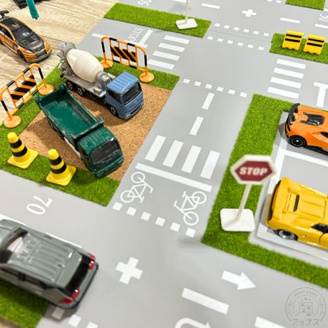 ジオラマ風 ミニカータウン マップボード 【5月下旬～9月下旬頃発送予定分】道路　交差点