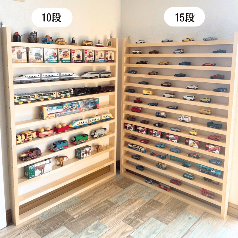 15段 超薄型 ウッドシェルフ【2026年3月中旬～4月下旬頃発送予定