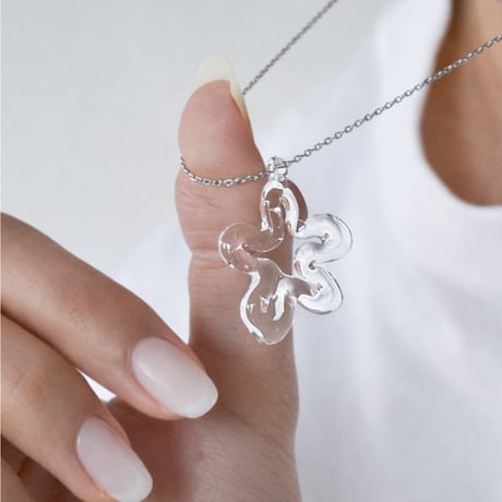glass necklace_ hibi me chain