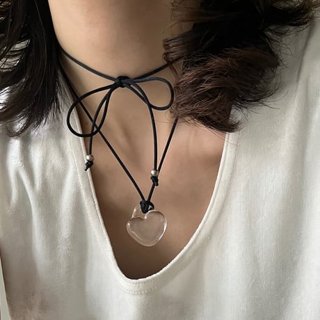 glass necklace_♡・cord