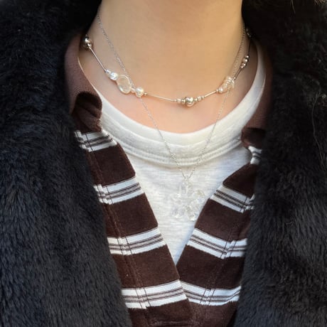 glass necklace_ hibi me chain