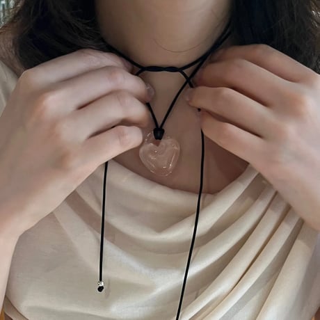 glass necklace_♡・cord