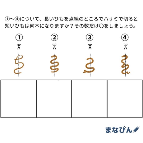 数量 ひもの数（PDF問題9枚答え1枚＿計10枚）