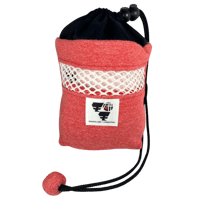 新・モモ研ポーチ（巾着・ブルー） | ももんが博士フクロモモンガ研究