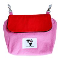 モモ研吊り下げベッド（ストライプレッド・中敷レッド） | ももんが