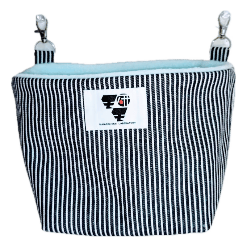 モモ研吊り下げベッド（ファミリータイプ・ストライプネイビー中綿