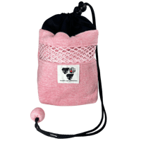 新・モモ研ポーチ（巾着・ブラック） | ももんが博士フクロモモンガ