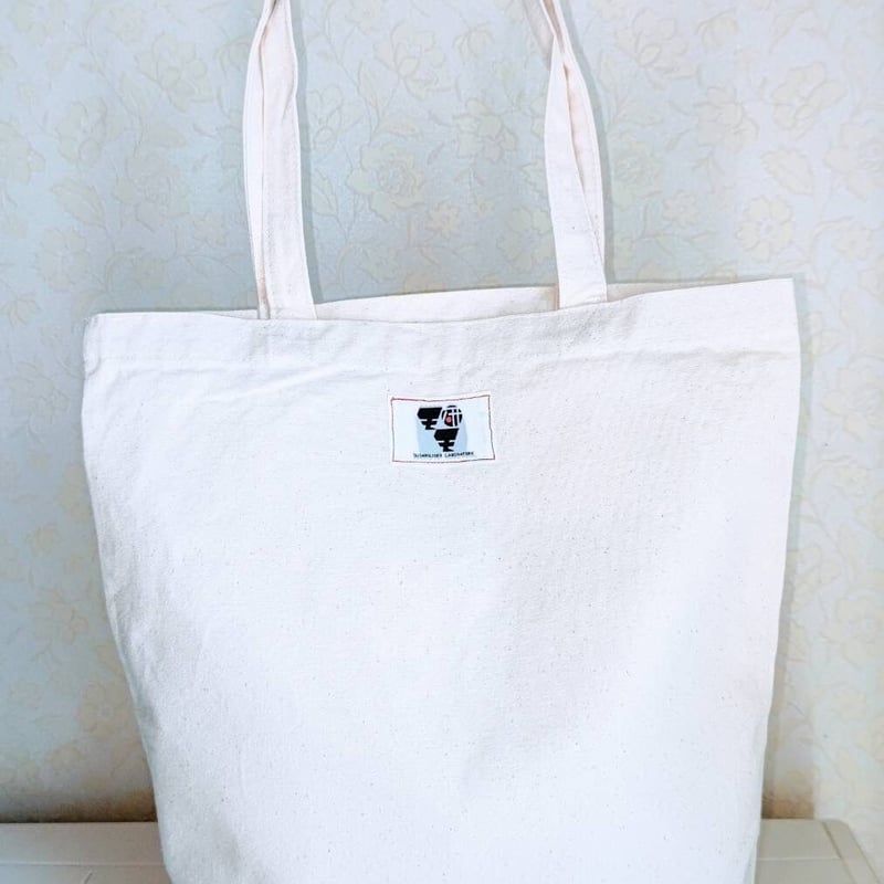 フクロモモンガ研究所オリジナルトートバッグ（ブラック文字