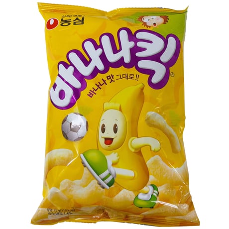 韓国お菓子、バナナキック（農心）５個×140G