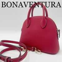 BONAVENTURA 2way ミニエマバッグ シュリンクレザー エトープ 赤