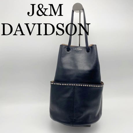 J&M DAVIDSON  ミニデイジー ハンドバッグ レザー 黒/ブラック