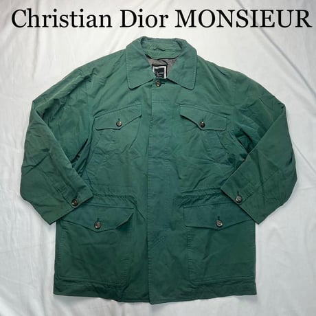 Christian Dior MONSIEUR ステンカラーコート 緑 M メンズ