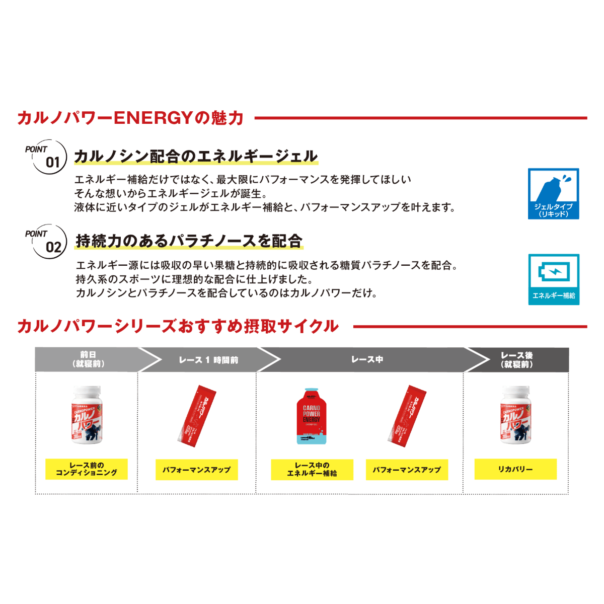カルノパワー・エナジージェル | Cyclo Oishi L'AVENIR