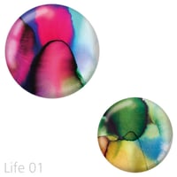 オリジナル キーチェーン 2パーツセット “Abstract Art”