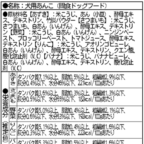 ワンちゃんあんこペースト　アソート
