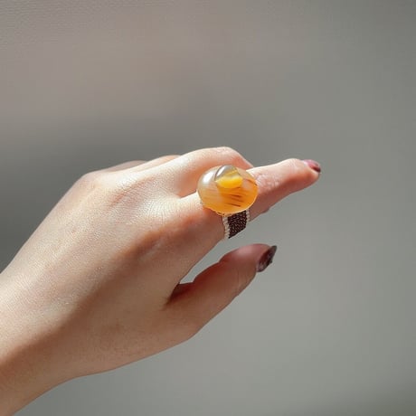 vintage button Ring #9