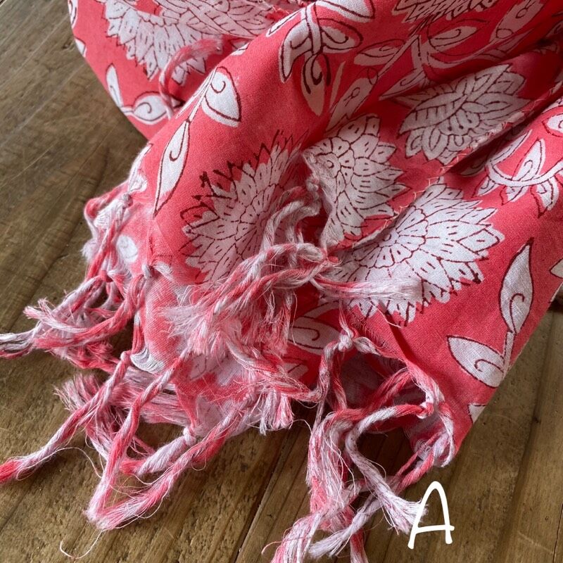 ハンドブロックプリント スカーフ A-D | kapaas