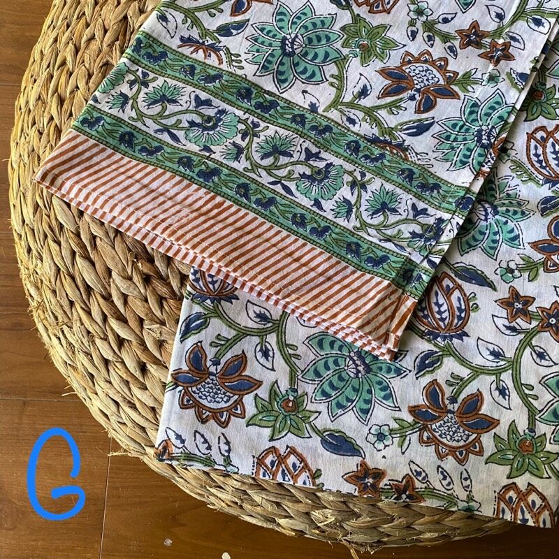 D8 上質 白地に白の ハンドブロックプリント 大判ストール ドゥパタ インド ブロックプリント大判ストール（A） – cholon