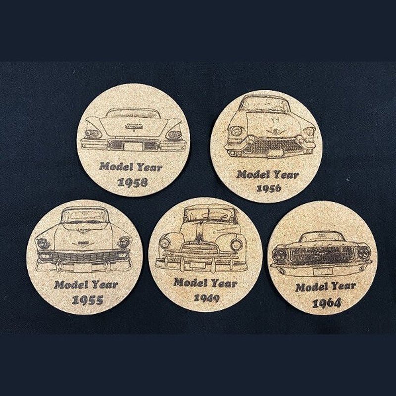 コルク製コースター 【アメ車5枚セット】 | Clochette's STORE