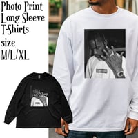 Alicia Keys Official Goods ロンT XLサイズ Alicia Keys アリシア・キーズ フォトプリント リブ付き 長袖 Tシャツ