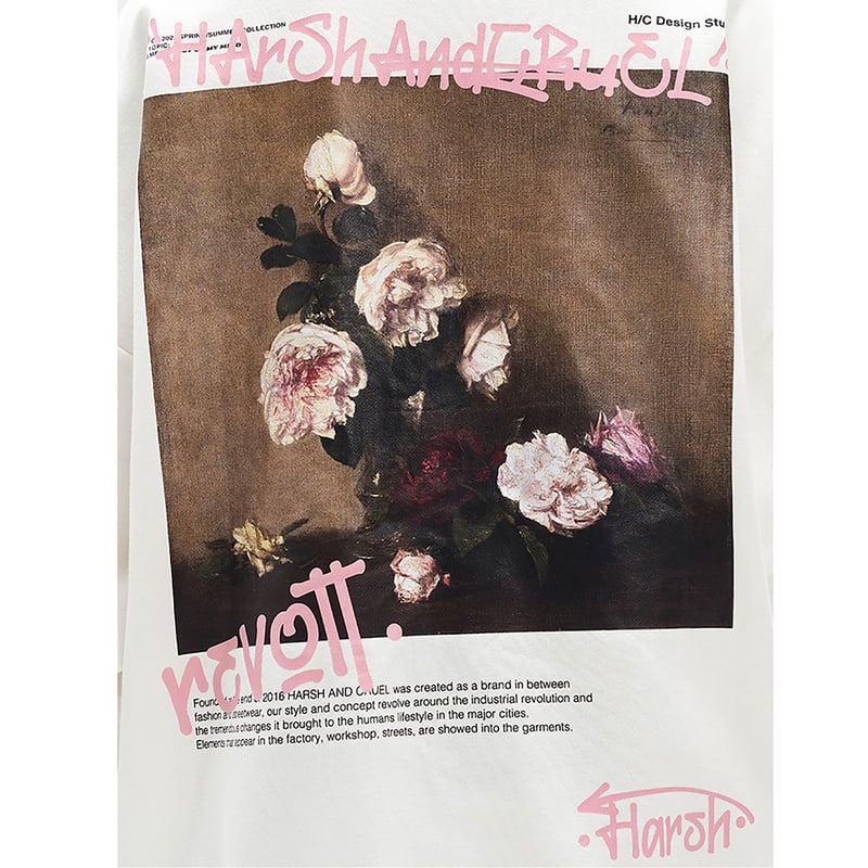 HARSH and CRUEL FLOWER BACK PRINT HOODIE ミニ裏毛 パーカー HARSH and CRUEL 】 BACK PRINT HOODIE バックプリント ミ