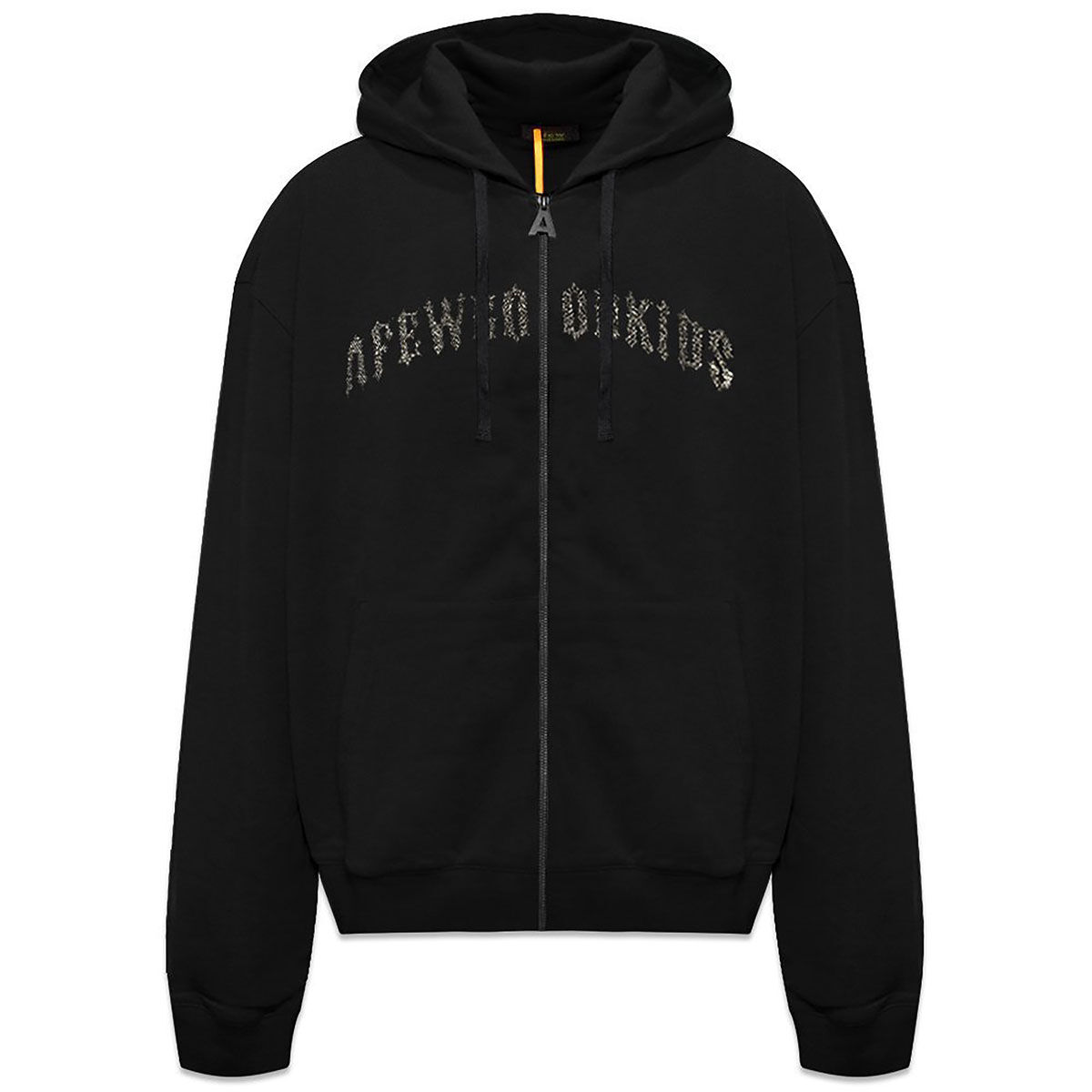 【 A FEW GOOD KIDS 】 AFGK 正規品 男女兼用 ラインストーン ロゴ ジップアップ パーカー LOGO Rhinestone  ZIP UP HOODIE