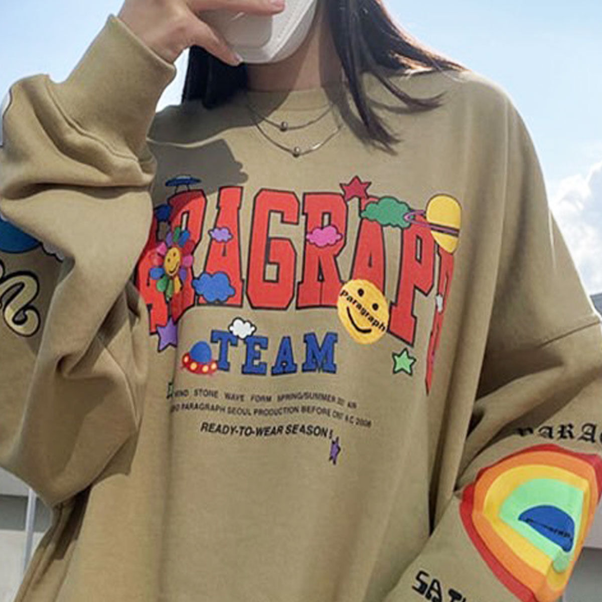 Paragraph 】 パラグラフ ハッピースマイル トレーナー スウェット  