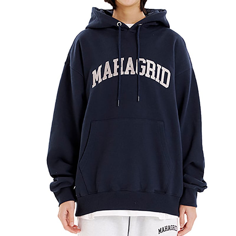 mahagrid 】 VARSITY LOGO HOODIE マハグリッド 正規品 ロゴ刺...