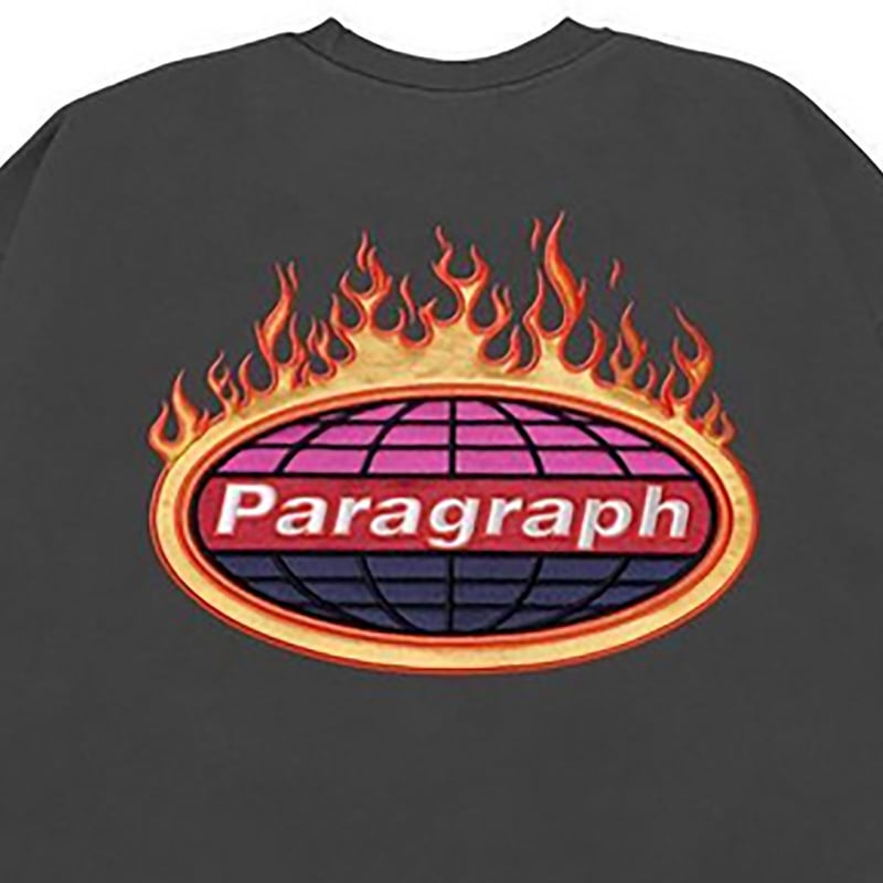 Paragraph[パラグラフ]ファイヤーロゴ 長袖Tシャツ