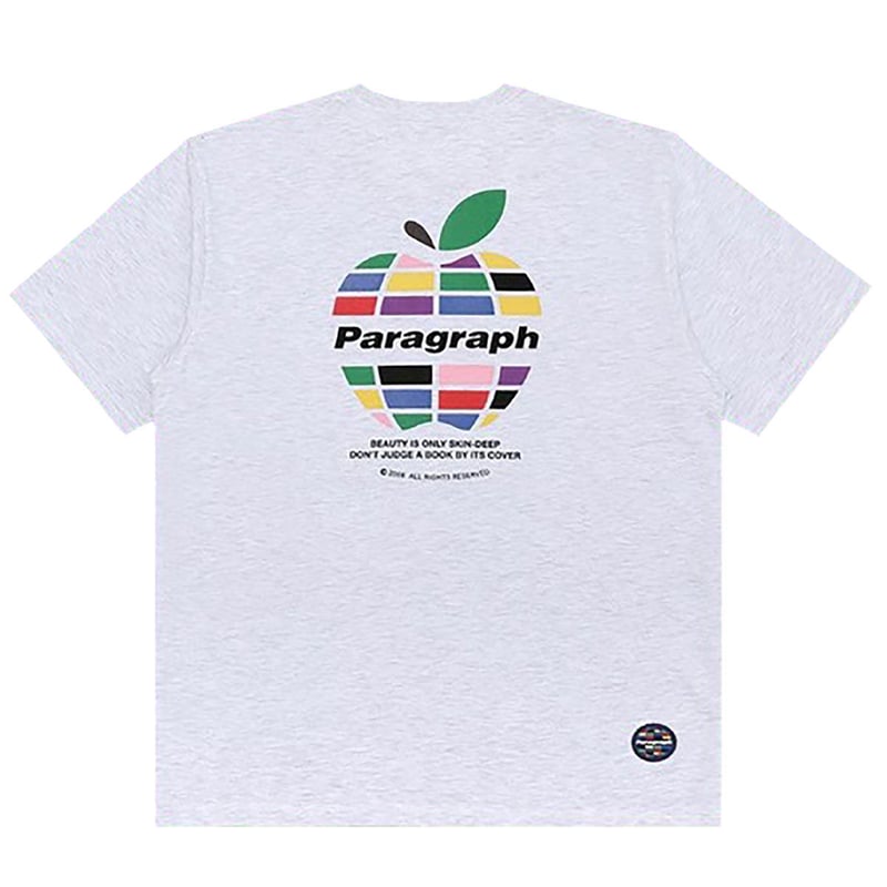 Paragraph 】 パラグラフ バックプリント Tシャツ リンゴ アップル