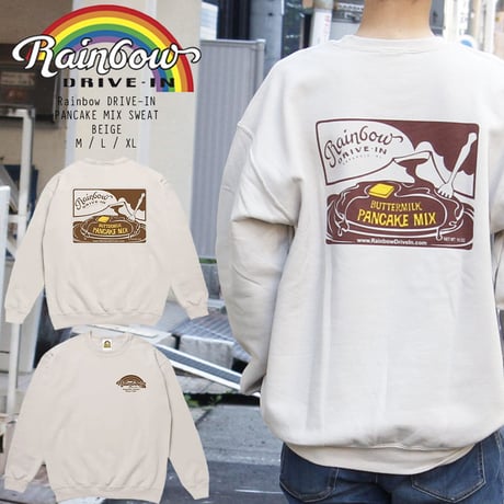 [Rainbow DRIVE-IN] レインボードライブイン パンケーキミックス プリント 裏起毛 スウェット PANCAKE MIX PRINT SWEAT …