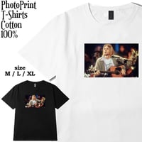 フォトプリント カートコバーン 柄 Tシャツ ニルヴァーナ フォトプリント カートコバーン 柄 Tシャツ ニルヴァーナ