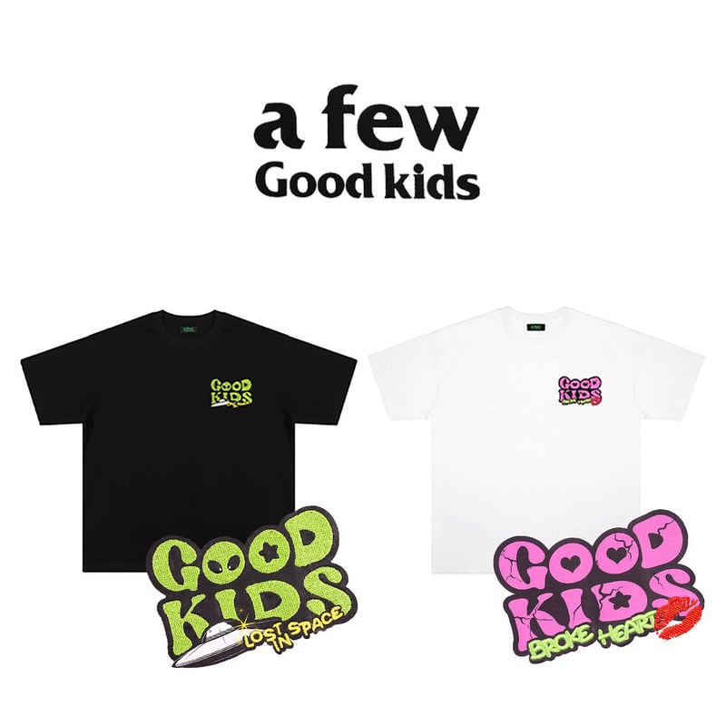 A FEW GOOD KIDS 正規品 ロゴ刺繍 TEE クロXL