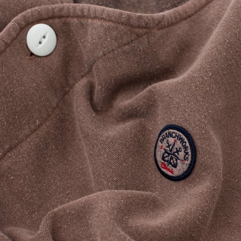 Branchworks 日本製 ピグメント コットンネップ 裏毛 カーデ Branchworks 】 日本製 Made in japan ピグメント コットンネップ