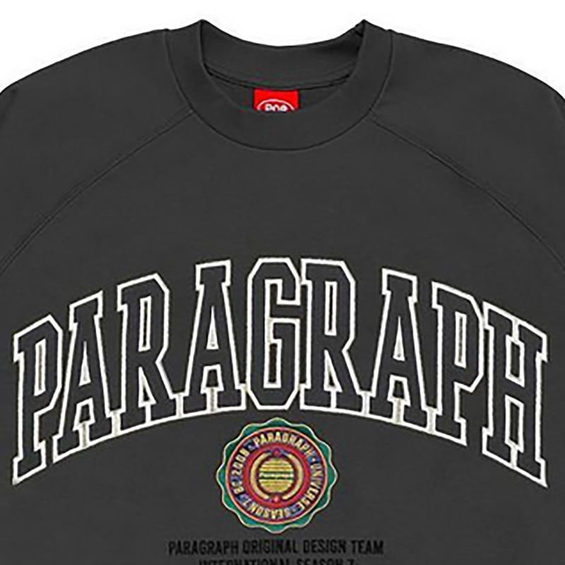 【即日発送】PARAGRAPH カレッジロゴ Tシャツ ブラック コムドット着用